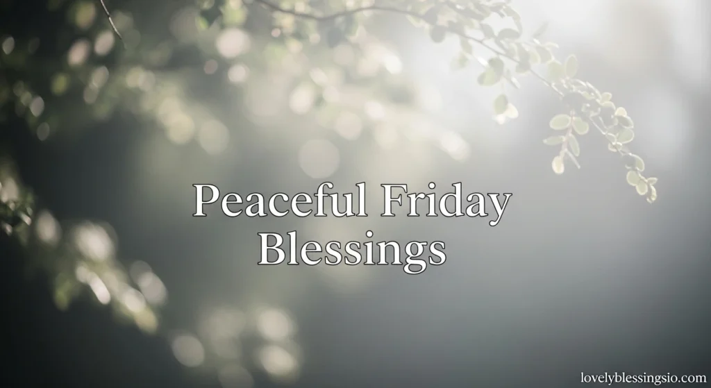 Peaceful Friday Blessings