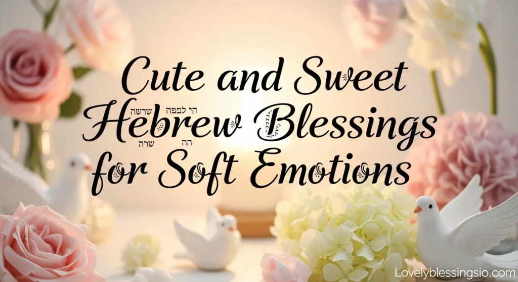 Cute and Sweet Hebrew Blessings for Soft Emotions