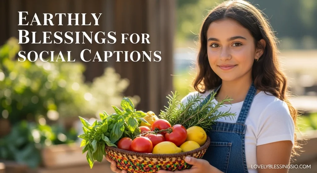 Earthly Blessings for Social Captions