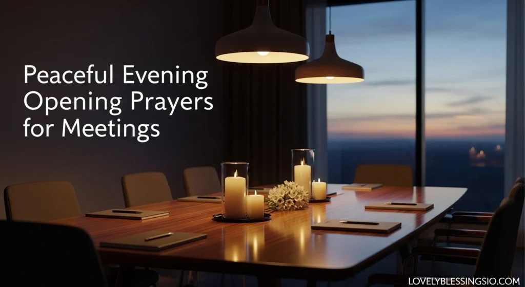  Peaceful Evening Opening Prayers for Meetings