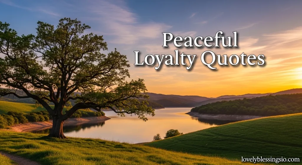Peaceful Loyalty Quotes