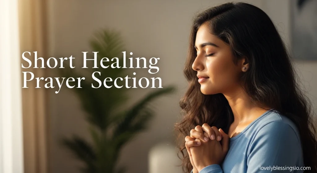 Short Healing Prayer Section