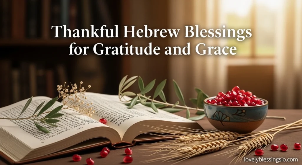 Thankful Hebrew Blessings for Gratitude and Grace