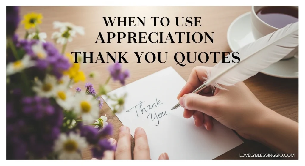 When to Use Appreciation Thank You Quotes