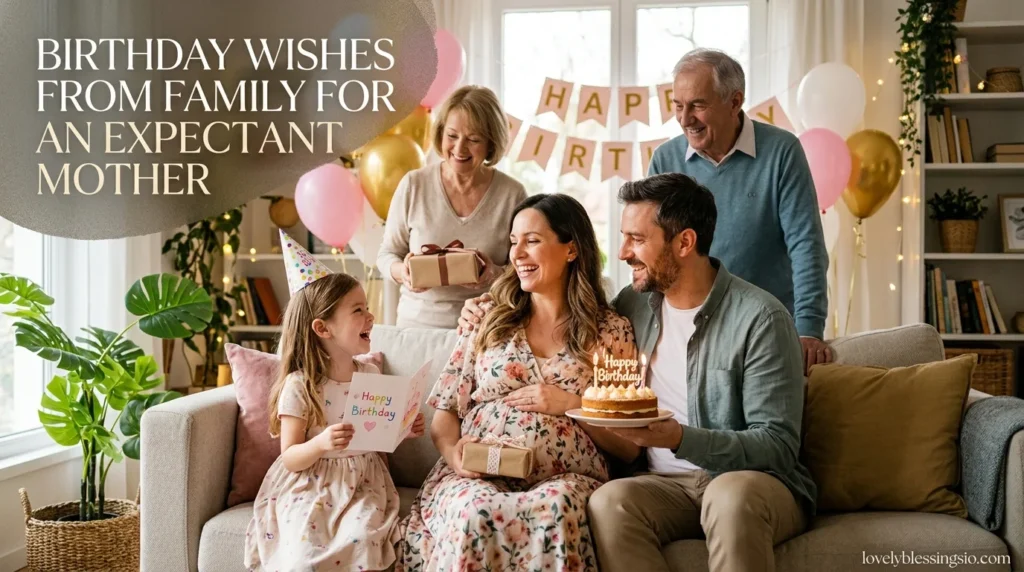 Birthday Wishes from Family for an Expectant Mother
