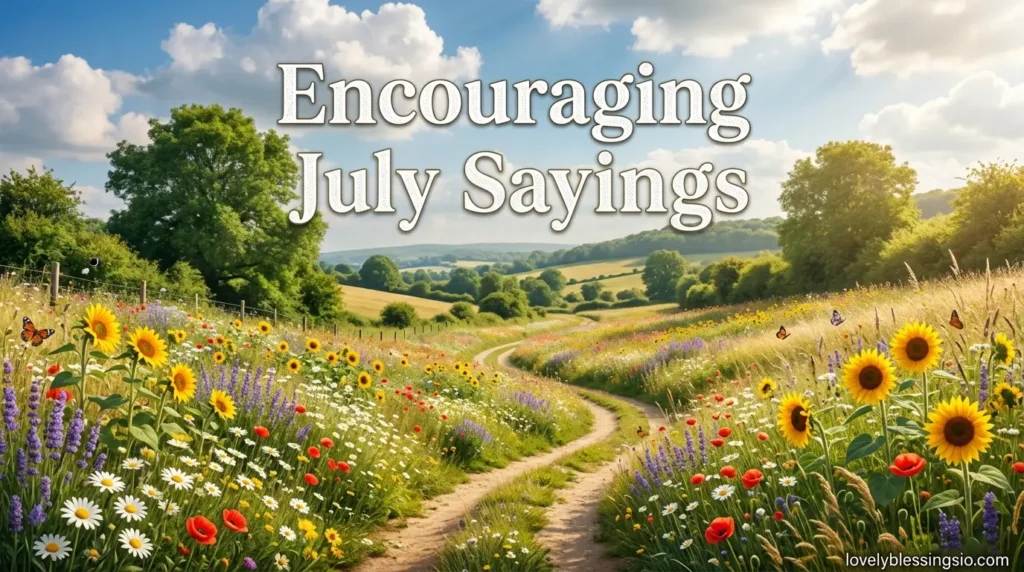 Encouraging July Sayings