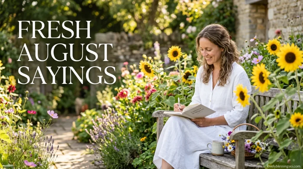 Fresh August Sayings