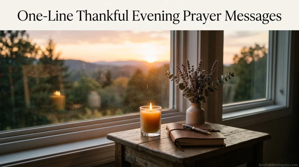 One-Line Thankful Evening Prayer Messages