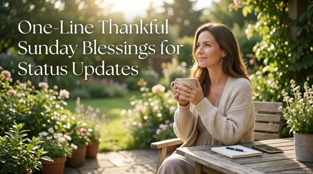 One-Line Thankful Sunday Blessings for Status Updates