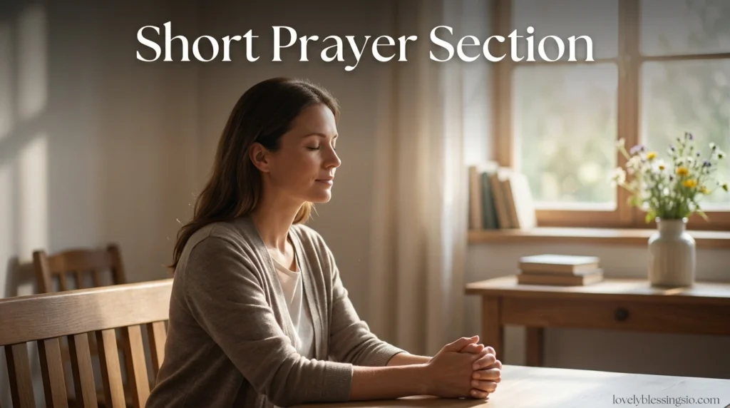Short Prayer Section