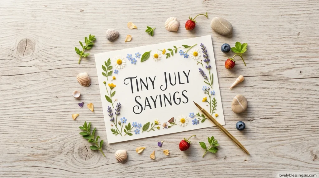 Tiny July Sayings