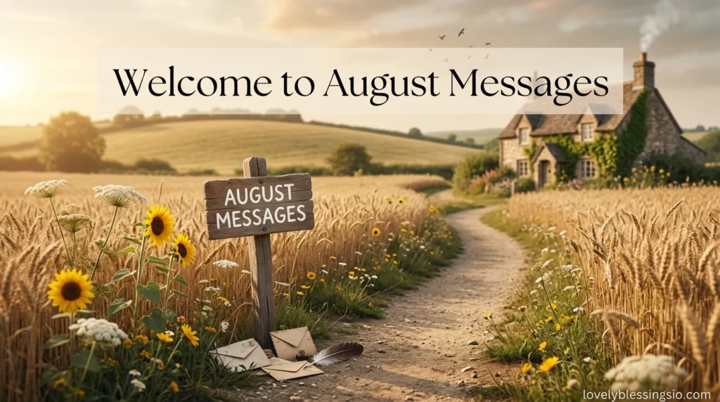 Welcome to August Messages