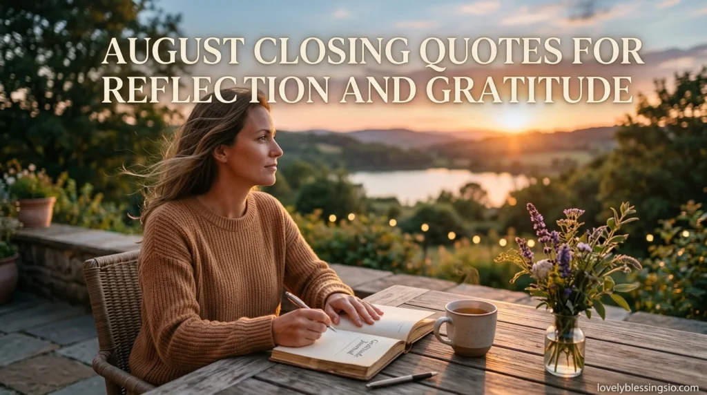 August Closing Quotes for Reflection and Gratitude