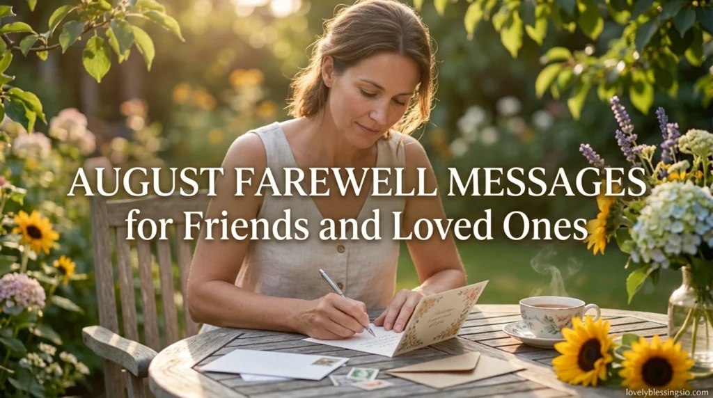 August Farewell Messages for Friends and Loved Ones