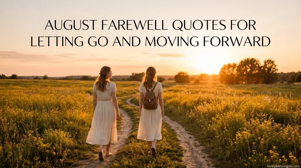 August Farewell Quotes for Letting Go and Moving Forward