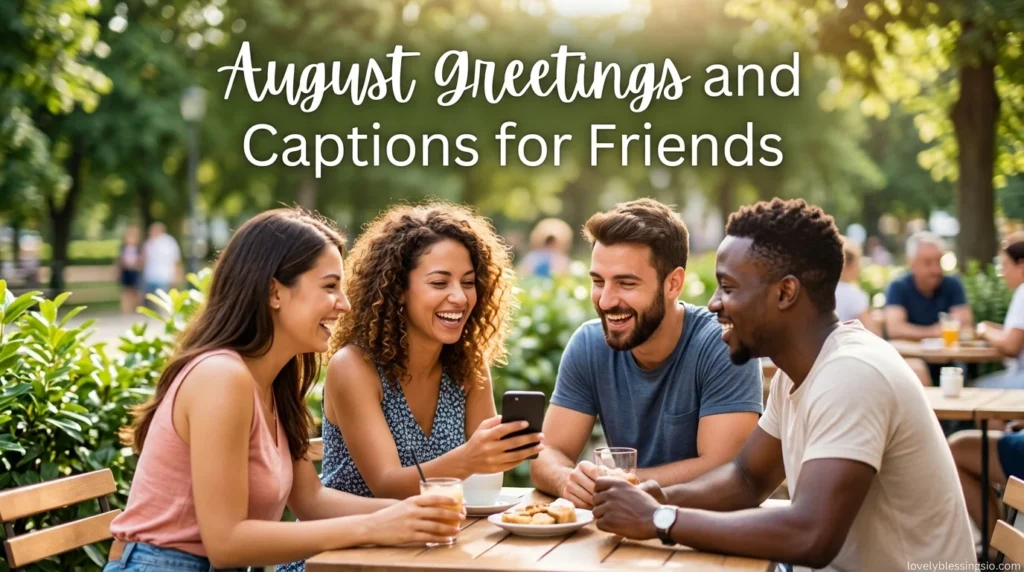 August Greetings and Captions for Friends