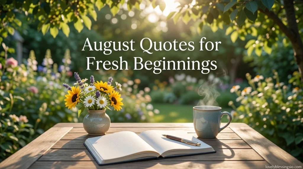 August Quotes for Fresh Beginnings