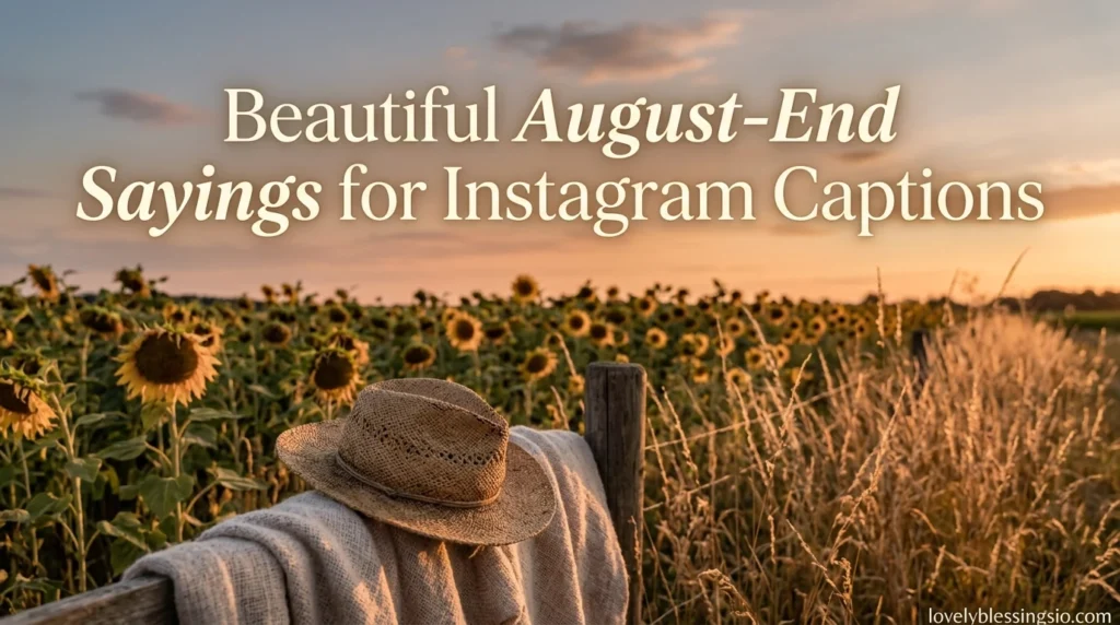 Beautiful August-End Sayings for Instagram Captions