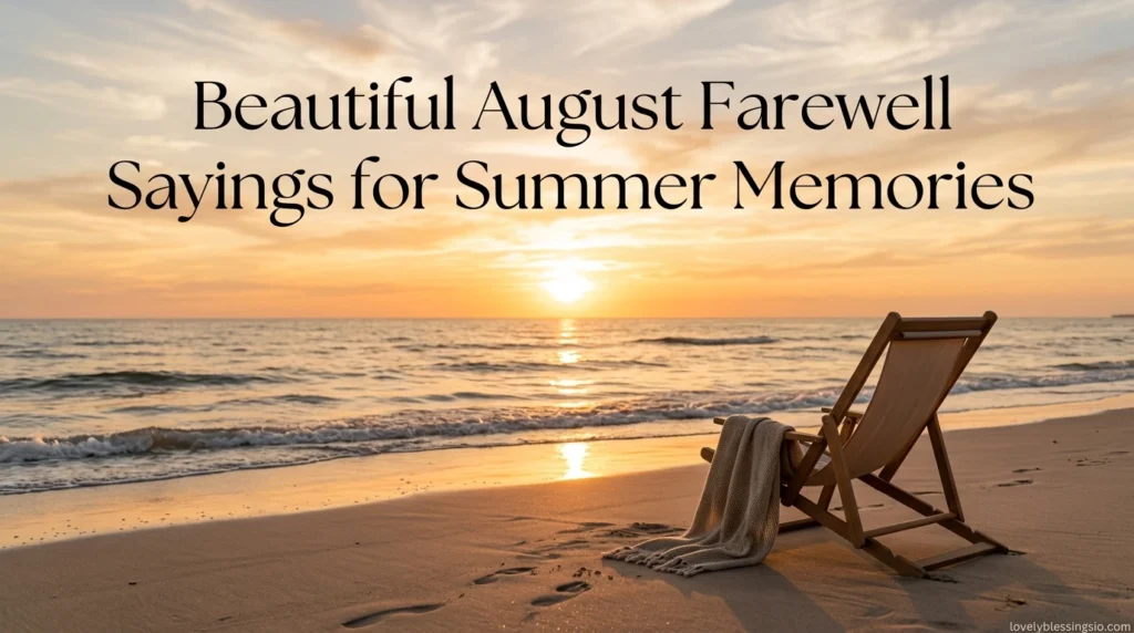 Beautiful August Farewell Sayings for Summer Memories