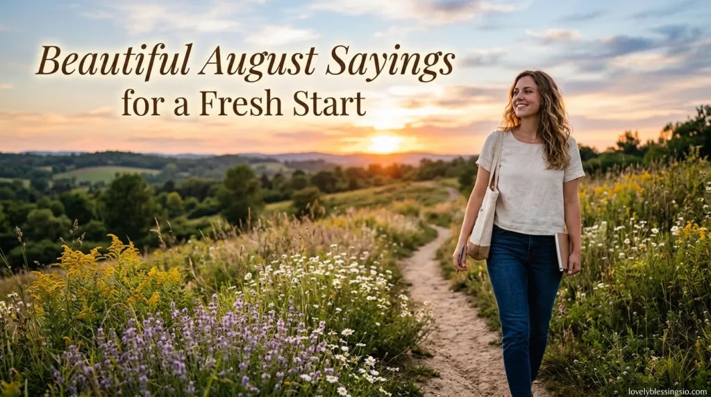 Beautiful August Sayings for a Fresh Start