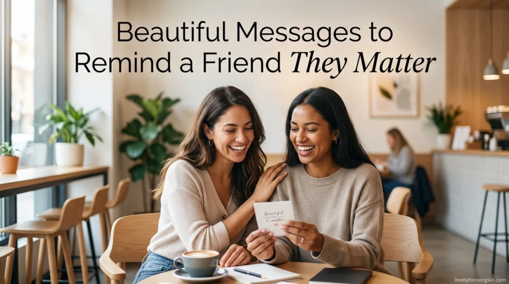 Beautiful Messages to Remind a Friend They Matter