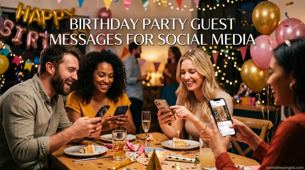 Birthday Party Guest Messages for Social Media