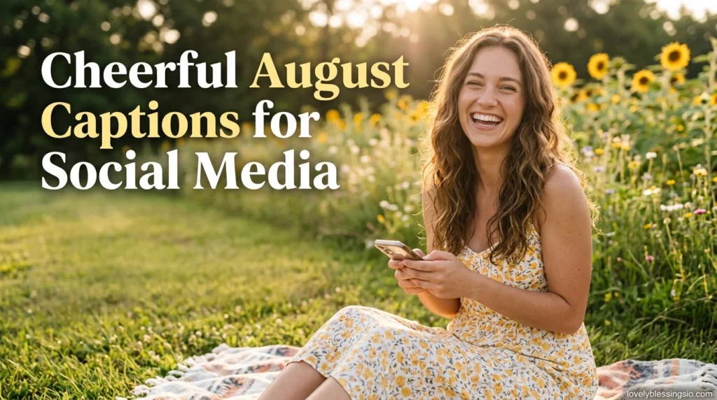 Cheerful August Captions for Social Media