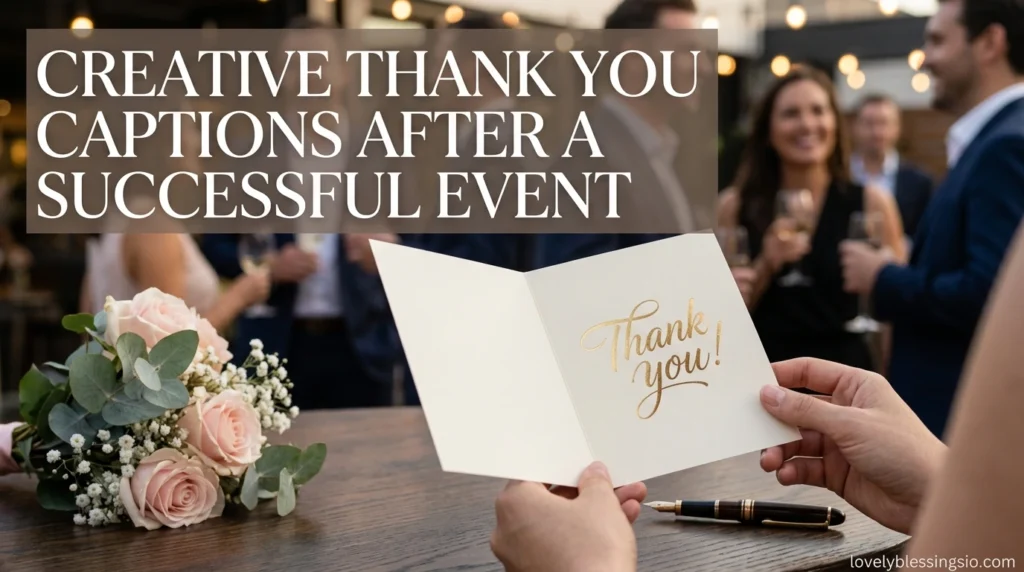 Creative Thank You Captions After a Successful Event