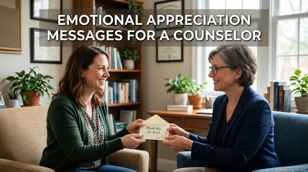 Emotional Appreciation Messages for a Counselor