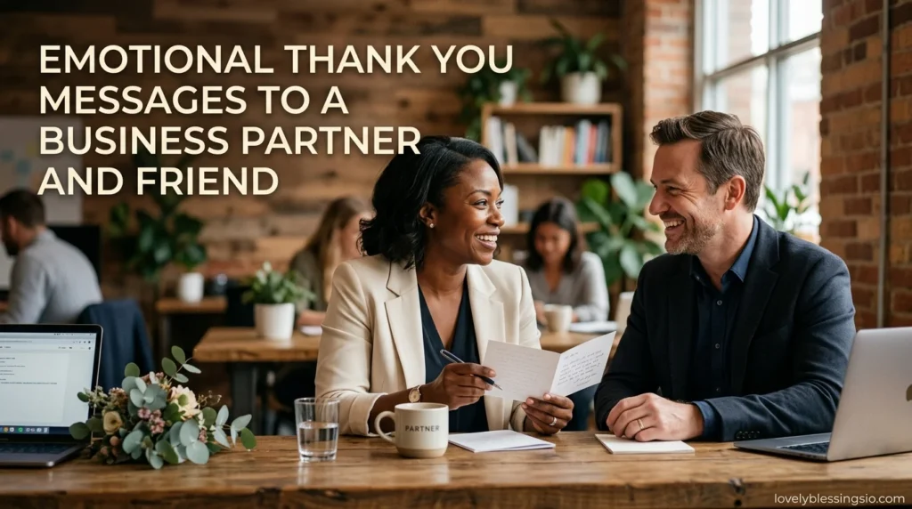 Emotional Thank You Messages to a Business Partner and Friend