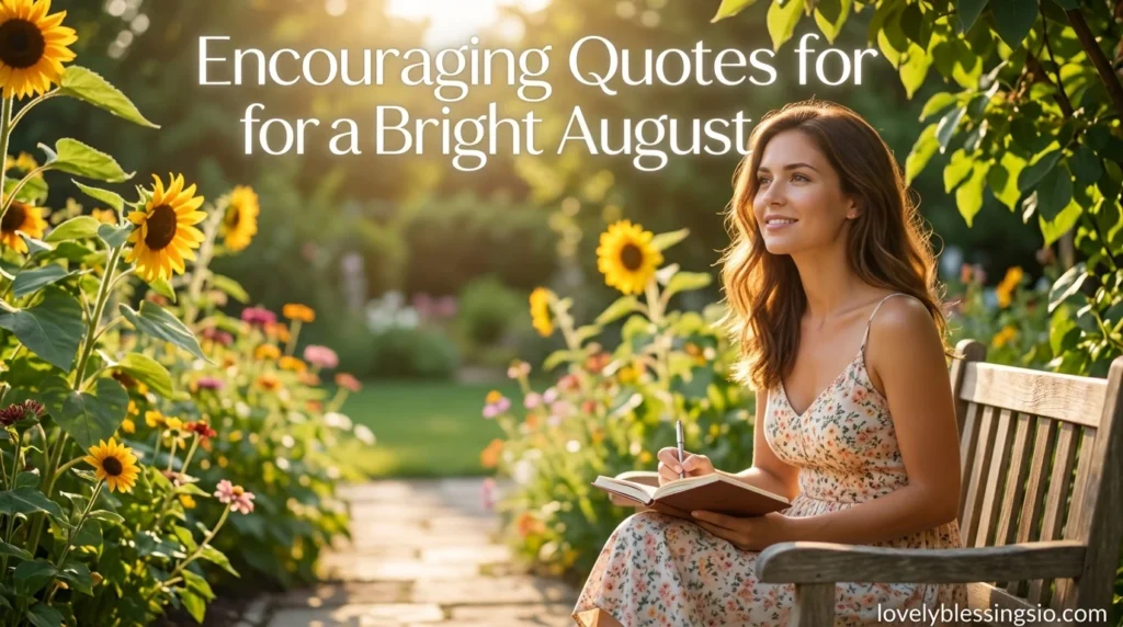 Encouraging Quotes for a Bright August