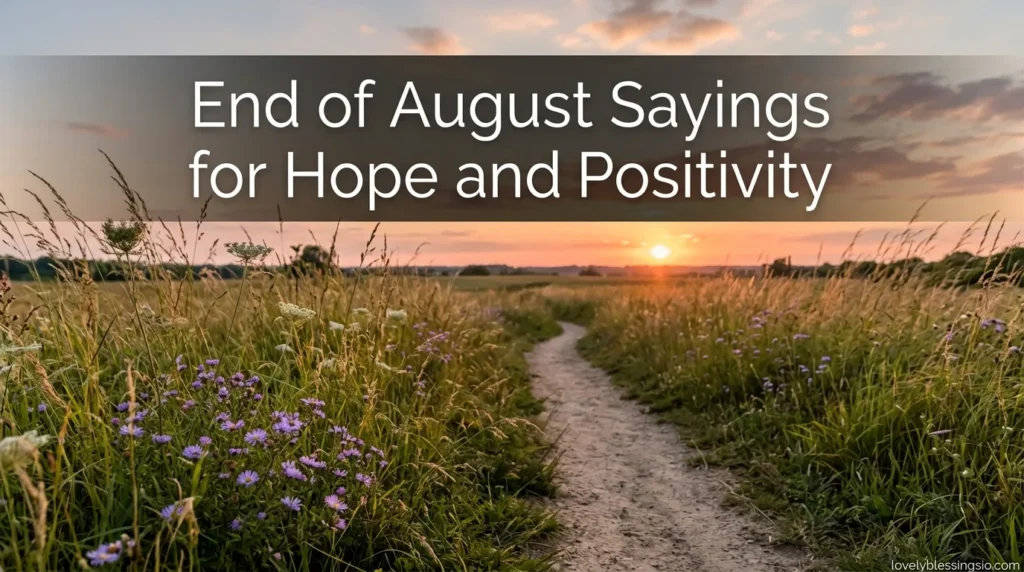 End of August Sayings for Hope and Positivity