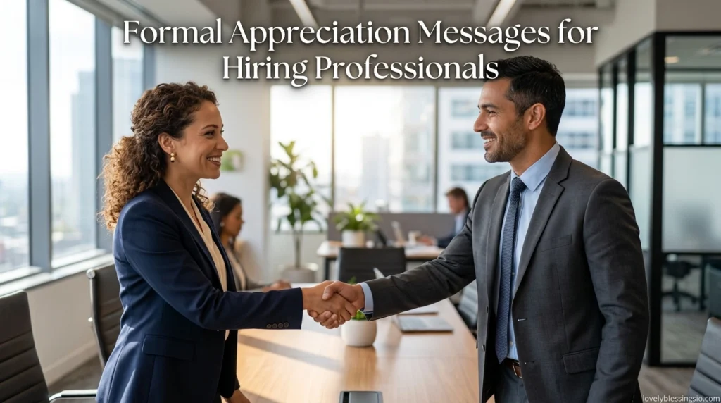 Formal Appreciation Messages for Hiring Professionals