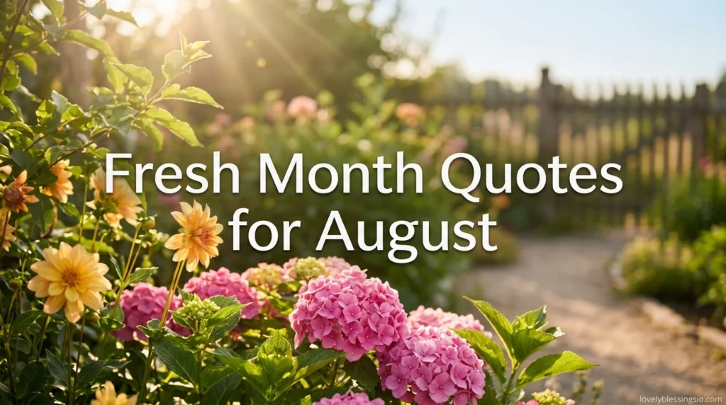 Fresh Month Quotes for August