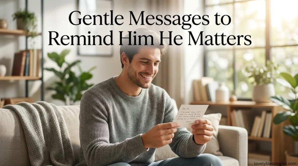 Gentle Messages to Remind Him He Matters