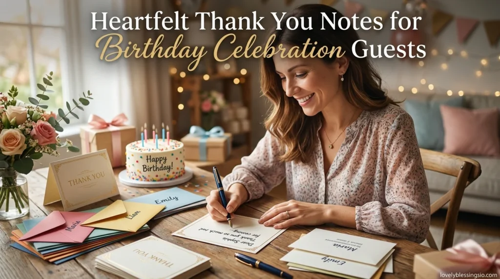 Heartfelt Thank You Notes for Birthday Celebration Guests