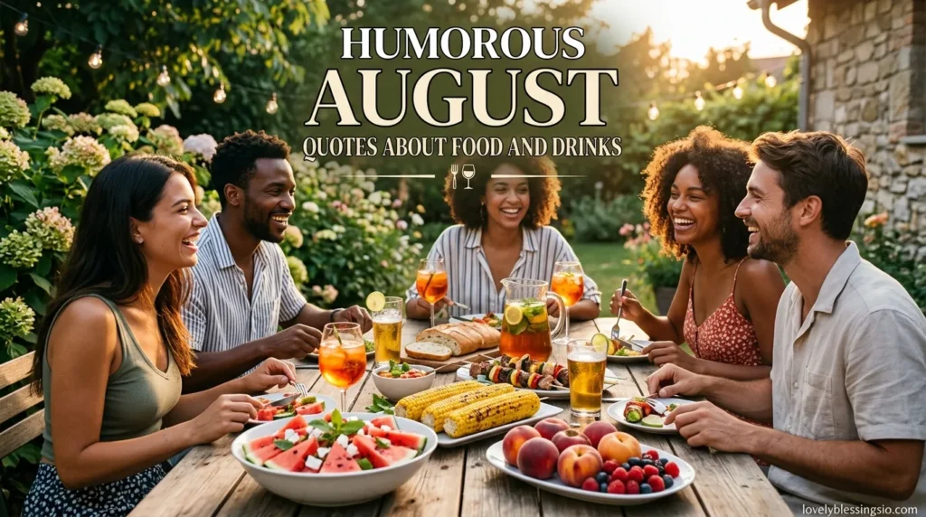 Humorous August Quotes About Food and Drinks