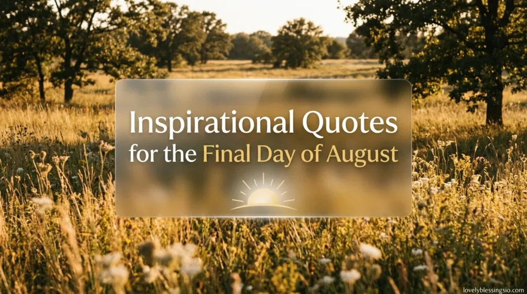 Inspirational Quotes for the Final Day of August