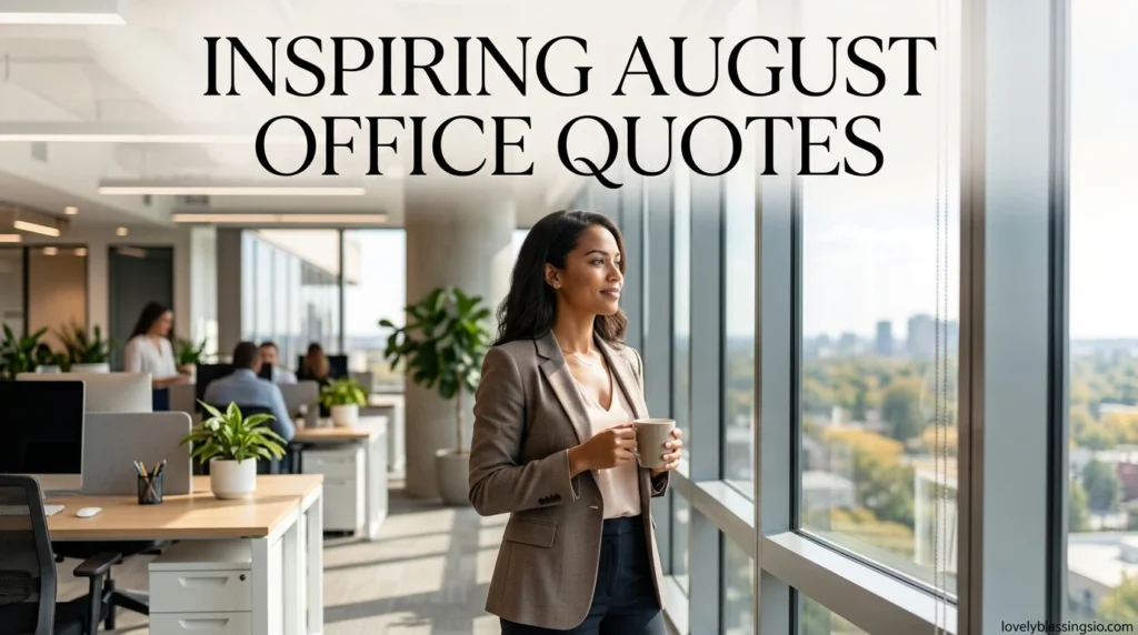 Inspiring August Office Quotes