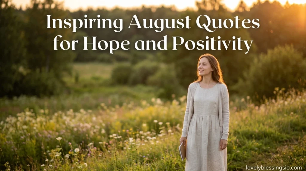 Inspiring August Quotes for Hope and Positivity