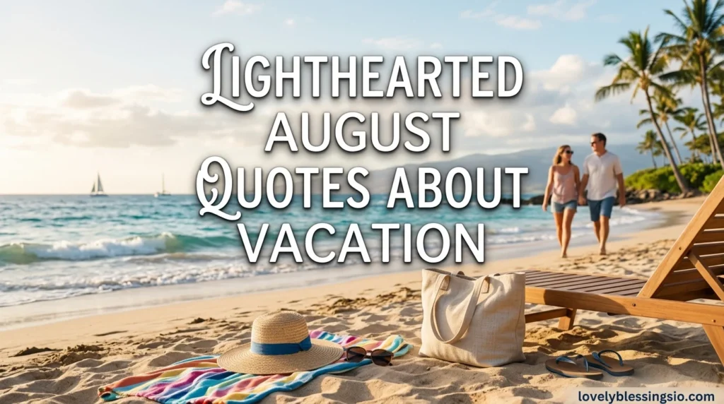 Lighthearted August Quotes About Vacation