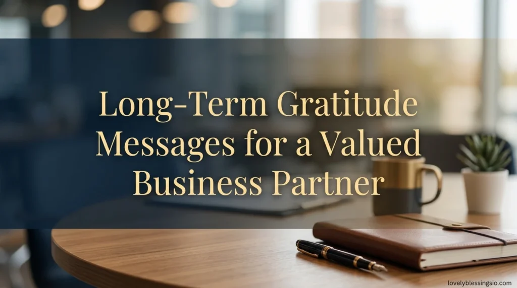Long-Term Gratitude Messages for a Valued Business Partner