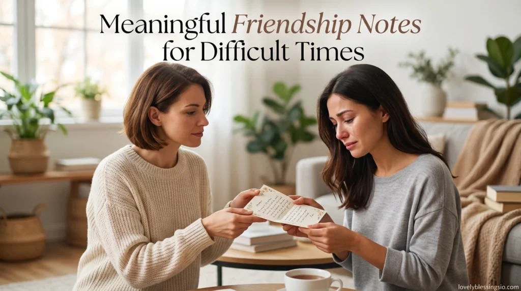Meaningful Friendship Notes for Difficult Times