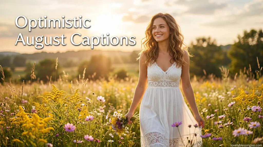 Optimistic August Captions