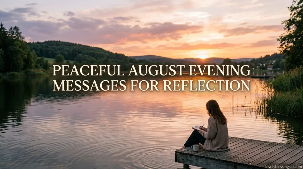 Peaceful August Evening Messages for Reflection