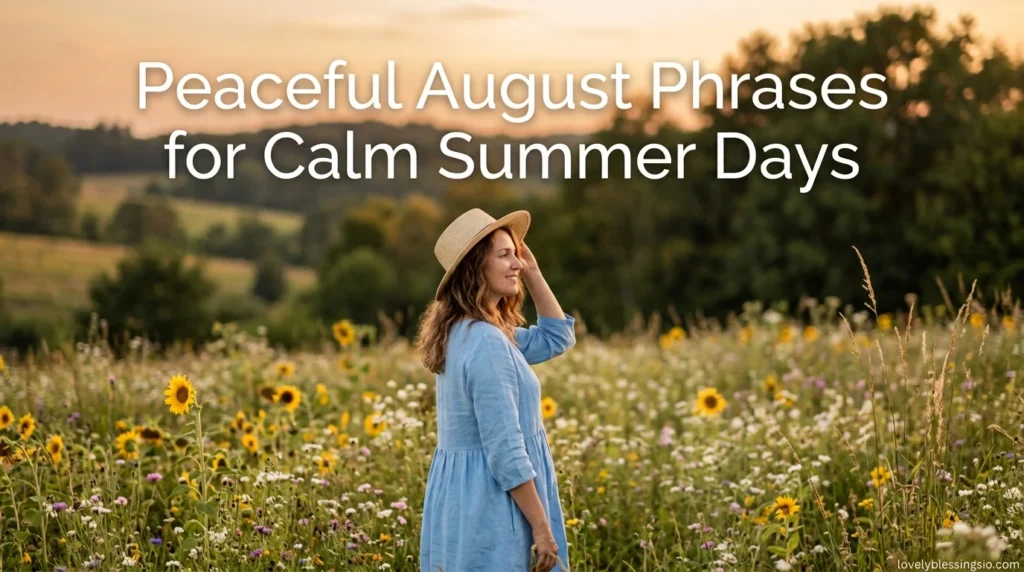 Peaceful August Phrases for Calm Summer Days