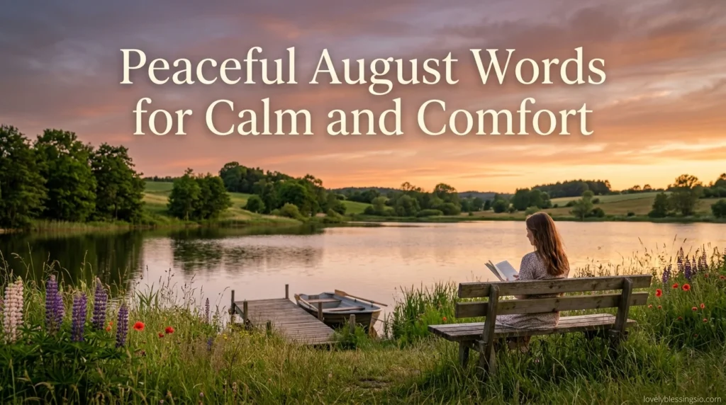 Peaceful August Words for Calm and Comfort
