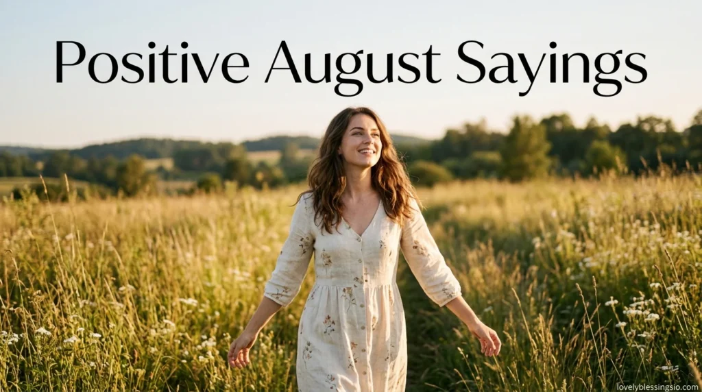 Positive August Sayings