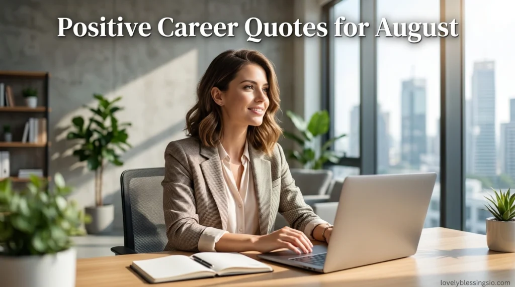 Positive Career Quotes for August