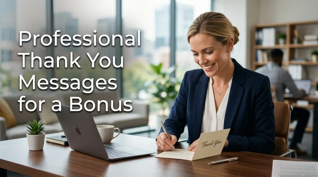 Professional Thank You Messages for a Bonus